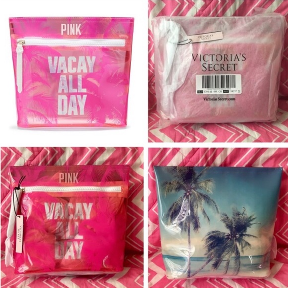 Bundle of 4 NWT Victoria's Secret PINK Beauty Makeup Bags Lot / Set of 4 - Picture 8 of 8